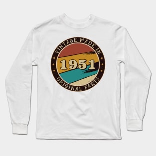 Vintage Made In 1951 Original Parts Long Sleeve T-Shirt